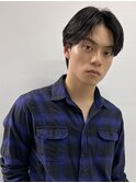カルマパーマ/ベリーショート/ダークアッシュ/ニュアンスパーマ