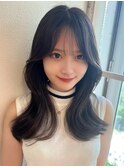 表参道アフロート張替　お姉さんセミロング　シースルーバング