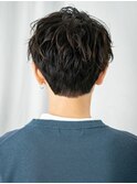 20代30代前髪パーマ束感ダークアッシュツイスパF上尾