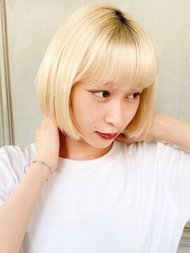 シエル 福山駅前店(CIEL) 【艶感】ホワイトブロンド/20代/30代/40代/50代/髪質改善