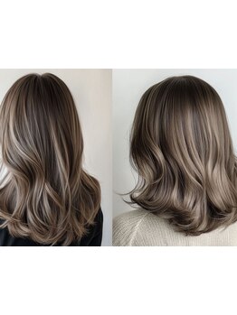 ハイライトとのブレンドで脱白髪染め［徳島/脱白髪染め/ハイライト/白髪ぼかし/髪質改善］