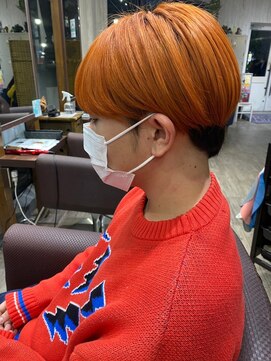 ビーチェ 小岩(Bice) 遊び心が引き立つオレンジカラー サラ艶メンズカラー