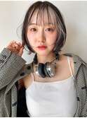 【堀惠】インナーカラー前髪インナー顔周りレイヤーカットボブ