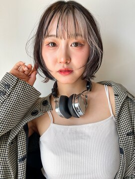 エミス バイ メルト 吉祥寺(emis by melt) 【堀惠】インナーカラー前髪インナー顔周りレイヤーカットボブ