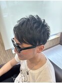ツーブロック・アップバング・ビジネス・お洒落・束感