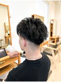 【メンズ★大名】アップバングスタイル×パーマ×刈り上げ