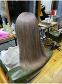 イメチェン/レッドブラウン/フルバング/似合わせカット/八王子駅