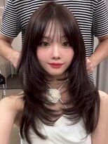 ユニ 原宿(uni)&nbsp;くびれヘア/アプリコットオレンジ/夏のヘアアレンジ/原宿9