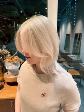 エルム 原宿 表参道(yelm) ブロンド×レイヤーボブ/髪質改善/ダブルカラー/インナーカラー