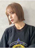 大人可愛いくびれボブ/切りっぱなしボブ/小顔カット/池袋