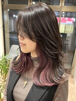 オーダイム(ou' dime)&nbsp;レイヤーカットピンクインナーカラーブリーチケアブリーチ