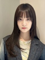 トリッカ 銀座(tricca)&nbsp;レイヤーカット/ミディアムレイヤー/顔まわり/前髪