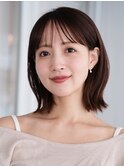 似合わせカット　ダークアッシュ　ミディアムレイヤーカット