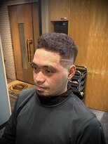 レオヘアワークス(LEO HAIR WORKS)&nbsp;スキンフェード　ブラウンカラー　メンズショート新潟　床屋