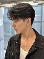 ニコ トウキョウ 渋谷(nico TOKYO)&nbsp;メンズセンターパートウルフセンターパートニュアンスパーマ襟足