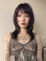 イェン(Yen.)&nbsp;ハッシュカットレイヤーカットラベンダーカラーシャギーウルフ