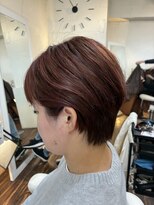 ティティーサッポロ(tity sapporo) ピンクメッシュのハンサムショート