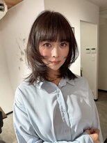 エトワ 中央店(etoi)&nbsp;大分ハッシュカット胸上鎖骨下ミディアムレイヤースタイルかるめ