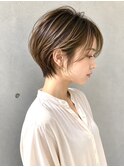 (ICY土屋)ショートヘアショートボブナチュラルハイライト