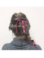 ヘアーサロン リノ(Hair salon LiNO)&nbsp;ロープ編み＋リボン
