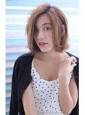 【DISHEL】大人かっこいい切りっぱなしボブ　外ハネミックス