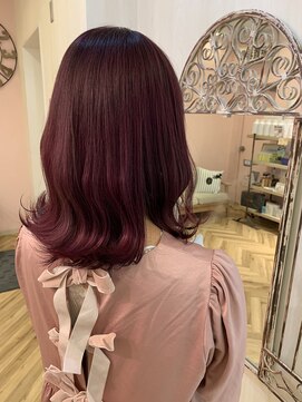 シュガー ヘアアンドネイル 仙台(SUGAR) ラベンダーミディアムマロンベージュAラインボブ外ハネインナー