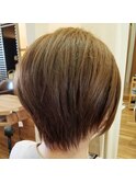 コンパクト美ショート×グレージュ【stylist西條】