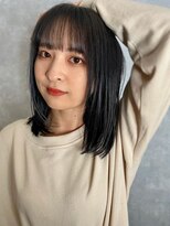 ダリー 新さっぽろ店(Dali)&nbsp;ディープブルー/ブルーアッシュ◆ワンカール鎖骨ミディアム