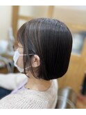 顔周りハイライト×ボブ