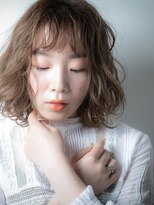 カバーヘア イヴ 戸頭店(COVER HAIR EVE) シースルー前髪くせ毛風小顔ふわふわボブ201v戸頭10代20代30代