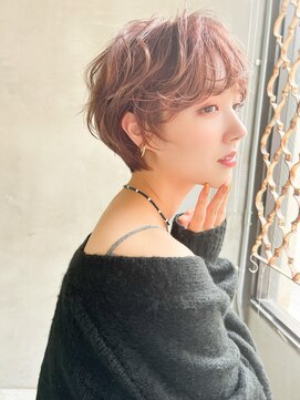 エイミー(Aimee) Aimee 町田  大人可愛い小顔ショート×ピンクベージュ
