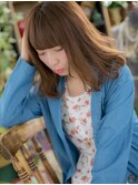 ベビーバング暖色系カラーくせ毛風ストカールc5川口20代30代40代