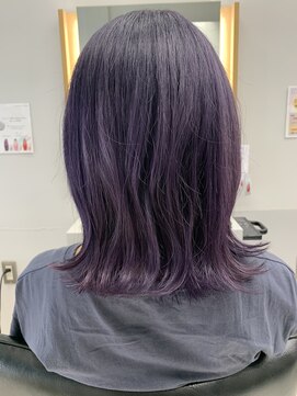 フィゼル 南堀江店(fizelle) 外ハネ×パープルカラー