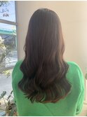 #顔まわりレイヤーワンレンロング/韓国風/ウェーブ