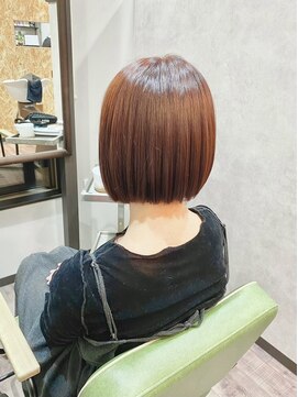 ヘアオアシス ミニボブ×オレンジブラウン