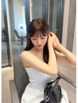 フィル 横浜(fil) アンバーブラウン_前髪アンブレラカラーこなれミディイメチェン