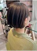 乾かすだけ!ふんわりショートボブ*白髪染め*グレージュカラー