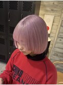 パステルピンクペールピンクホワイトピンクトリプルカラーボブ