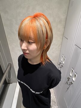 ルシティ(Le City) Mandarin Orange Layer 【ダブルカラー/ブリーチ/髪質改善】