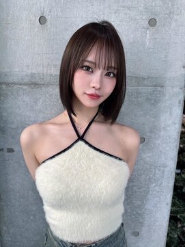 ロール 博多(Role) ミニウルフ黒染め髪質改善縮毛矯正酸性ストレートレイヤー/博多