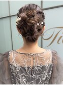 〈Tierra毛利仁美〉結婚式ふわふわシニオンヘア