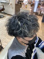 オリジンバイティアラ 横浜桜木町(ORIGIN by TIARA)&nbsp;【men's style】刈り上げ×シャドウパーマ×ハイライト