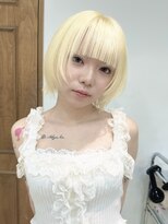 グロウ 渋谷西口(grow)&nbsp;抜きっぱなしブロンドレイヤーボブホワイトベージュケアブリーチ