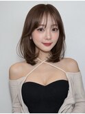 韓国風/インナーカラー/縮毛矯正髪質改善/顔まわり/レイヤー