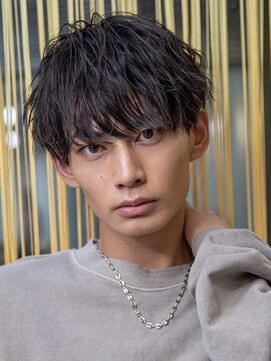 シティ メンズ(CITY men's) メンズ刈り上げフェザーパーマツーブロックセンターパート