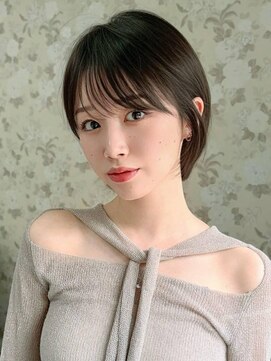 アグ ヘアー アクシス 山形店(Agu hair axis) 《Agu hair》【小顔×30代40代】韓国風 丸みショートボブ