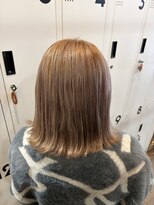 アトラ ハッピーヘアライフ 昭和町店(attra happyhairlife)&nbsp;外ハネ×ミルクティーベージュ