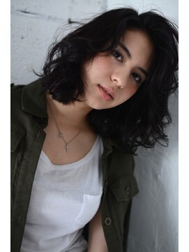 ミラバイグリーン(Mira by green) 【sheer black】×【nuance wave】☆色っぽmidi #２