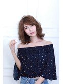 大人ゆるふわミディ♪カラーでクールさプラス☆