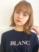 サンク 原宿 表参道(cinq)&nbsp;小顔 ベージュボブ イルミナカラー シアーベージュ 20代